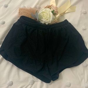 Black Cheetah Print Athletic Shorts